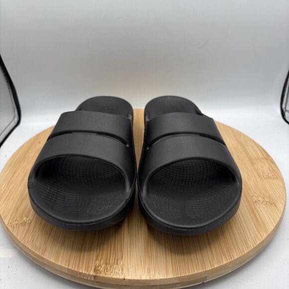 OOFOS OOahh Slide Women’s US 9/EU 40 Black Recovery Comfort Foam Sandal - Picture 2 of 10